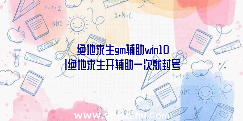 「绝地求生gm辅助win10」|绝地求生开辅助一次就封号